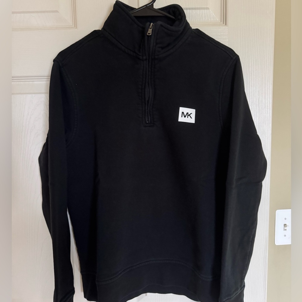 Michael Kors Men's Black Zip-Up Sweater